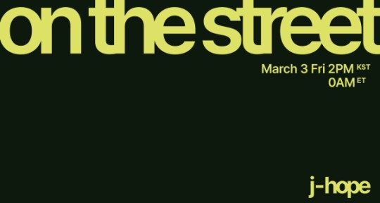 BTS j-hope, announces self-composed song "On the Street".