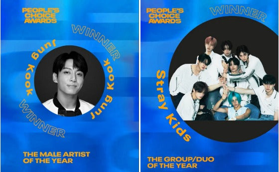 [Kpop Planet News] Stray Kids And Jungkook Achieve Historical Wins At People's Choice Awards