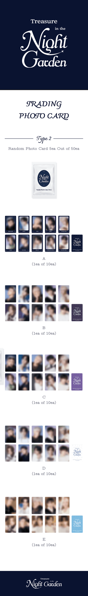 TREASURE - [ NIGHTGARDEN ] Trading Photo Card_Type 2