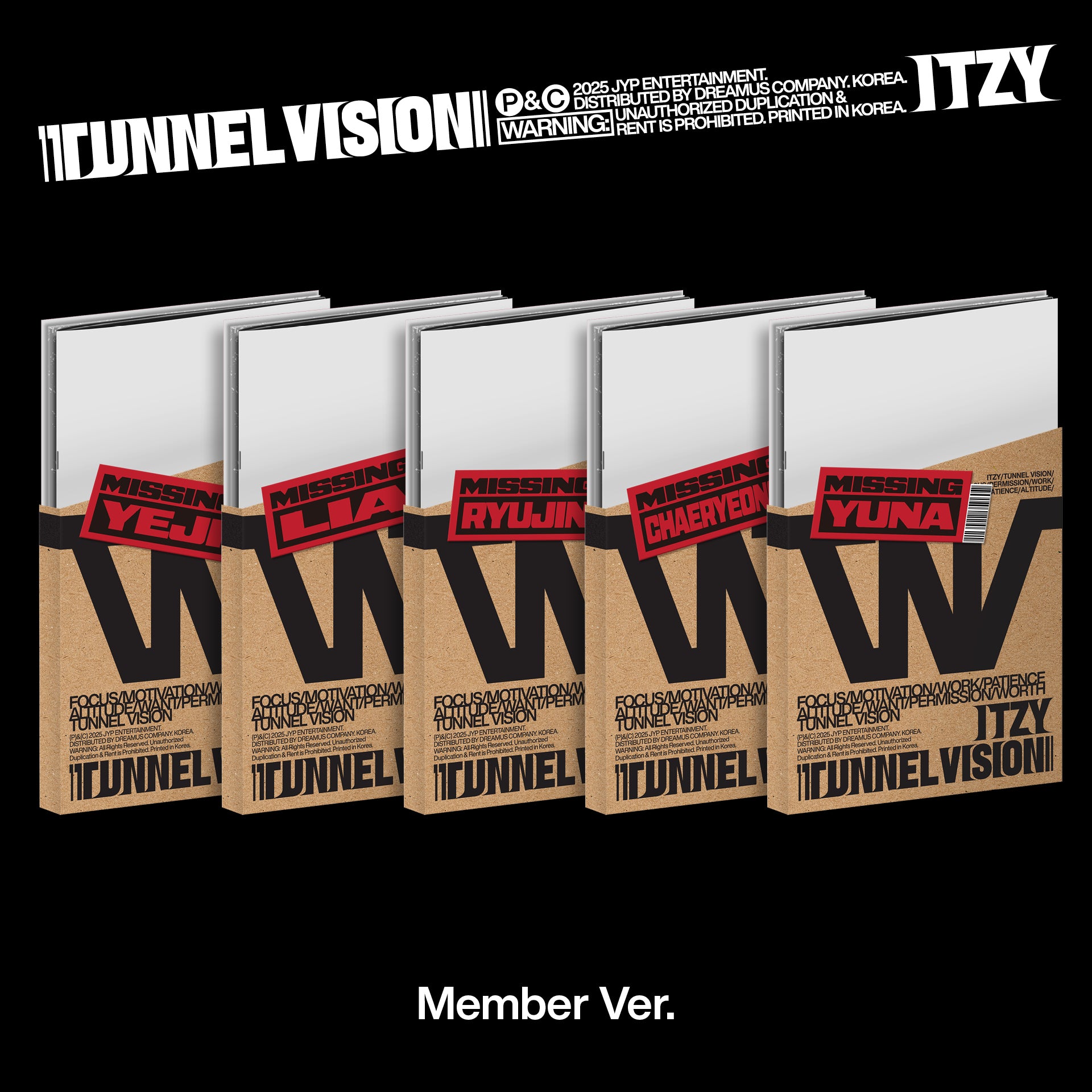 ITZY - TUNNEL VISION  (Member ver.)