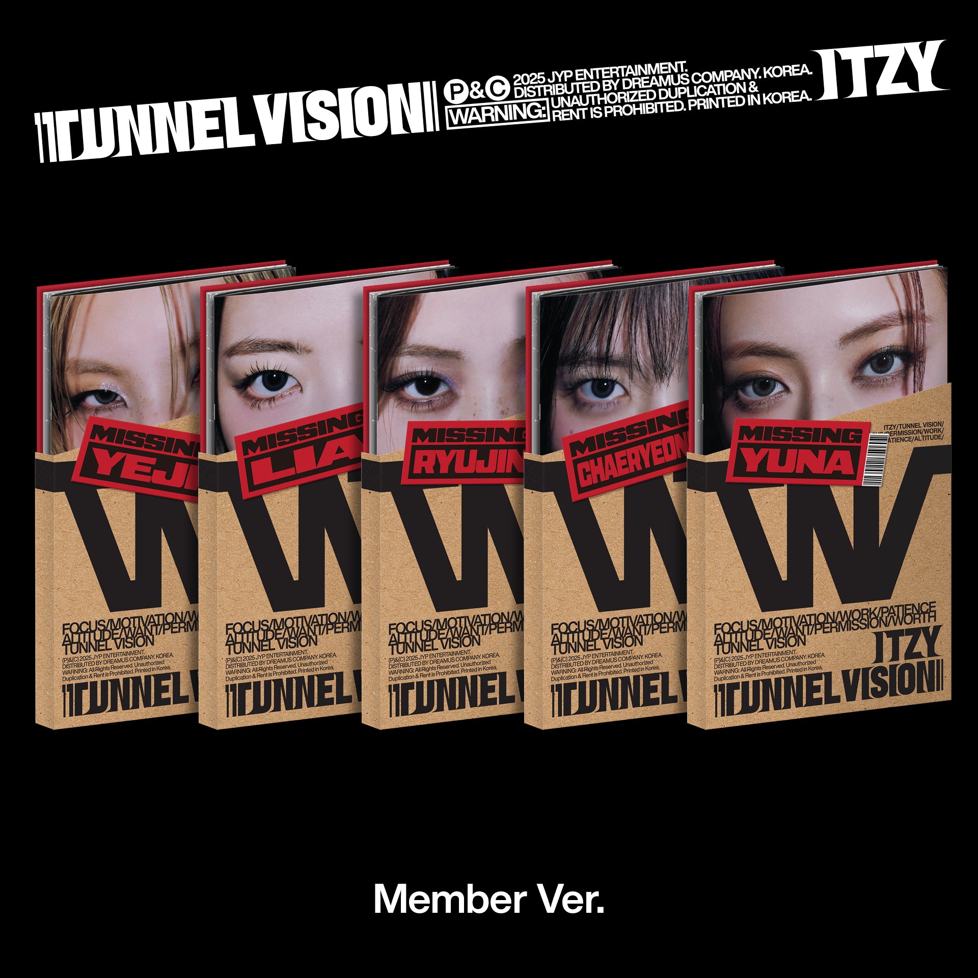 ITZY - TUNNEL VISION  (Member ver.)