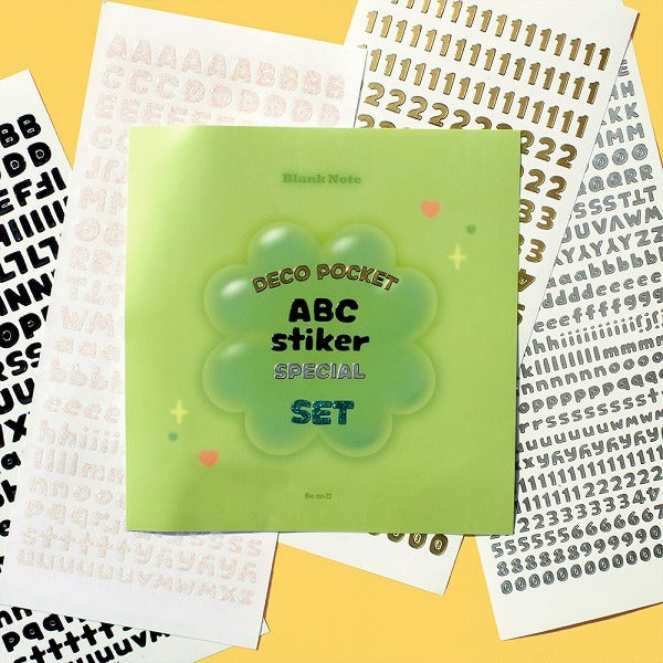 Be On :D Deco Pocket ABC Sticker 4 Types Special Set