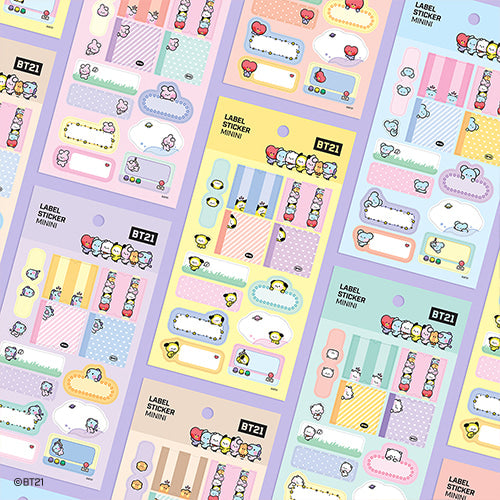 BT21 minini Label Sticker