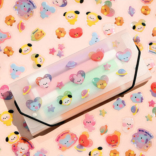 BT21 minini Flakes Epoxy Decor Sticker