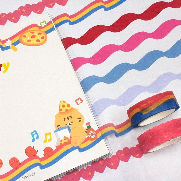 Be On :D Die-cut Masking Tape - Wave [8m x 18mm]
