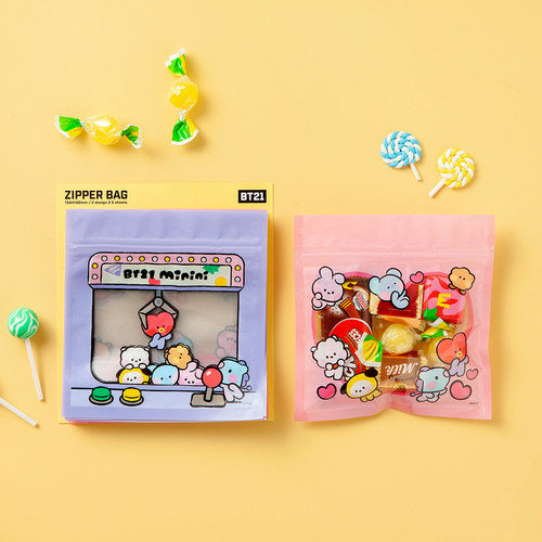 BT21 Zipper Bag
(2ea designs: 5ea Pink, 5ea Purple / 10ea 1 Set )