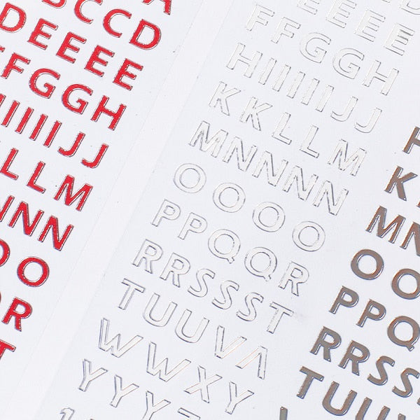 Be On :D Silver and Alphabet Stickers