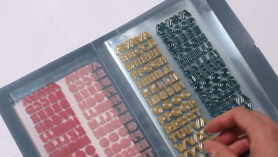 Be On :D Silver and Alphabet Stickers