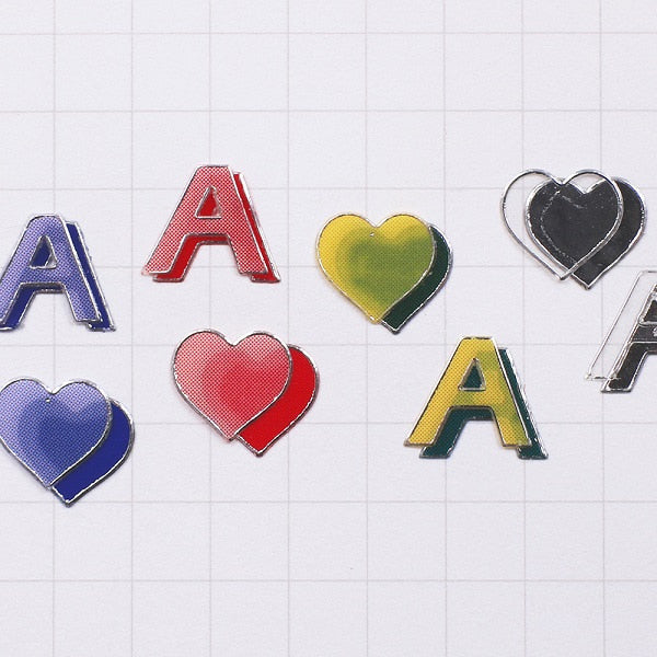 Be On :D Silver and Alphabet Stickers