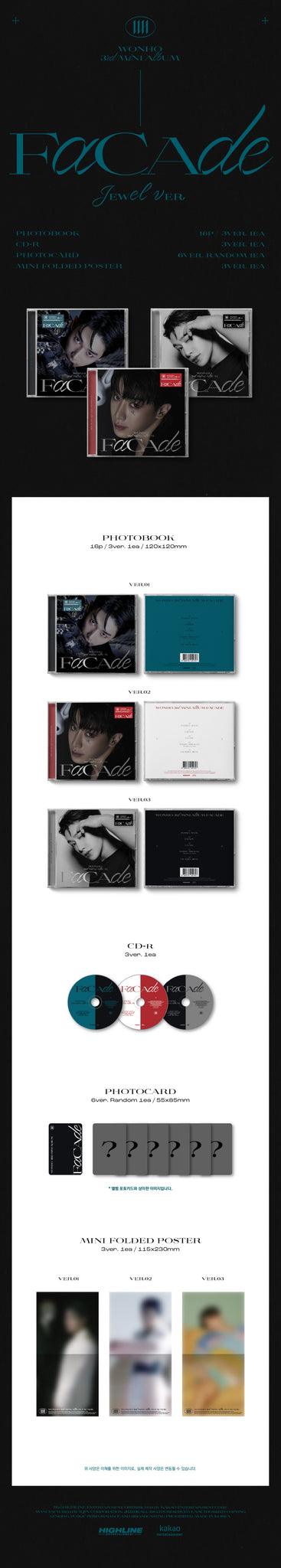 WONHO - FACADE (Jewel Case)